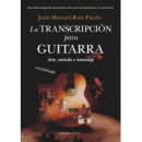 La transcripcion para guitarra
