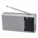 Radio Portátil AM/FM Gen-X con Dial Clásico Plata