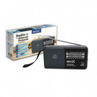 Radio Portátil Clásica Gen-x FM-4413 Sw/am/fm Analógica Negra  GEN X