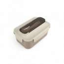 Fiambrera Porta Alimentos Rectangular Thermosport de 1.5L con 4 Compartimentos