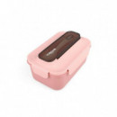 Fiambrera Porta Alimentos Rectangular Thermosport de 1.5L con 4 Compartimentos