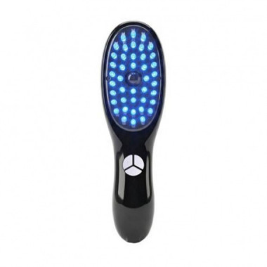 Cepillo de Masaje Capilar Marielle con Vapor, Vibraci&oacute;n S&oacute;nica y Luz LED Rojo/Azul