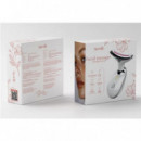 Masajeador Facial Marielle con Luz LED y Microcorriente EMS, Blanco