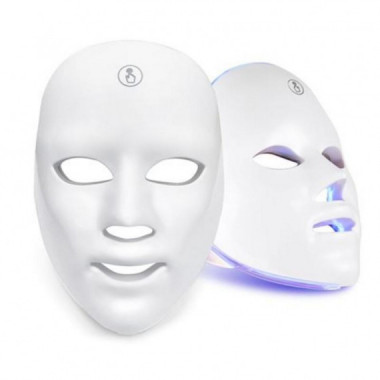 M&aacute;scara de Terapia de Luz LED Blanca Marielle para Cuidado Facial