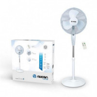 Ventilador de Pie JOCCA de 40W (40CM/16") con Mando a Distancia Blanco