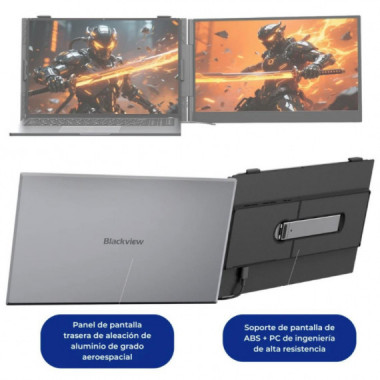 Monitor Port&aacute;til USB-C Blackview SCM6 14" FHD 60Hz Altavoz