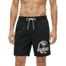 Bañador Guess negro estampado logos