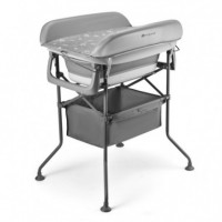Bañera Plegable con Cambiador y Soporte Bubbly Gris  KINDERKRAFT