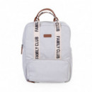 Bolso Mochila Mommy Club Signature Canvas Blanco Roto  CHILDHOME