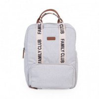 Bolso Mochila Mommy Club Signature Canvas Blanco Roto  CHILDHOME