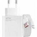Cargador USB XIAOMI 67W Hypercharge Combo + Cable (usb A-c) Blanco