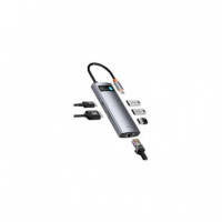 Hub 6-1 BASEUS CAHUB-CW0G Usb-c To 3X USB 3.0 + HDMI + Usb-c Pd + RJ45