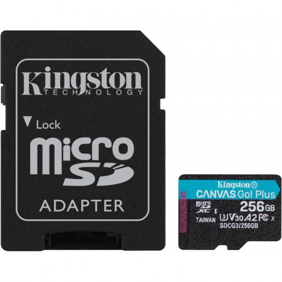 Tarjeta de Memoria KINGSTON Micro Sdxc 256GB CLASE10 Uhs-i 170MB/S A2 U3 V30