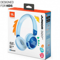 Auriculares BLUETOOTH JBL Junior 320BT Infantil con Control Parental Azul