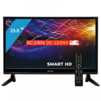 Televisión EMMITS 23.8″ Led HD Smart TV Android 11, 12V para Caravanas