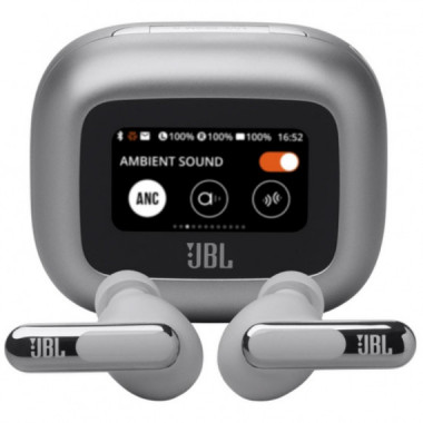 Auriculares BLUETOOTH JBL Live Beam 3 con Cancelaci&oacute;n de Ruido Plata
