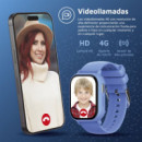 Smartwatch DCU para Niños, Video Llamadas, 4G, Localización, Azul