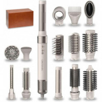 Cepillo de Aire de Pelo Moldeador, Secador, Alisador y Rizador Multifunción 14 en 1 con Tecnología Coanda Champagne  CECOTEC