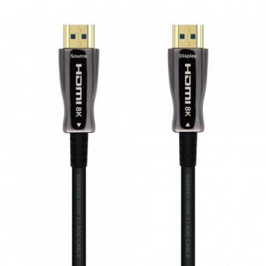 Cable HDMI V2.1 Aoc Fibra Optica Ultra Alta Velocidad Uhs 8K@60HZ/4K@120HZ 4:4:4 48GBPS 100 Metros  AISENS