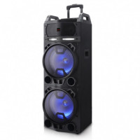 Altavoz BLUETOOTH AIWA KBTUS-900 con Karaoke 800W + 2 Micrófonos