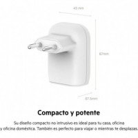 Cargador Casa BELKIN Doble 32W Usb-c + Usb-a