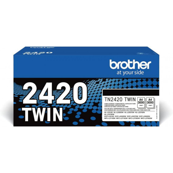 Tóner BROTHER TN-2420 Negro 3.000 Pag. Twin