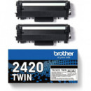 Tóner BROTHER TN-2420 Negro 3.000 Pag. Twin