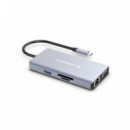 Docking Station USB 3.2 Gen 10 en 1, Hdmi, Vga, Usb-a 3.0, Sd, Tf/microsd, Audio, Lan Gbe, USB Pd de 100 W  CONCEPTRONIC