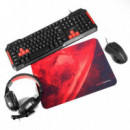 Pack MARS GAMING Teclado + Ratón + Auriculares + Alfombrilla