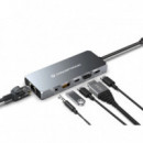 Docking Station 40 Gbps / HDMI 8K 60 Hz / Usb-a 10 Gbps / Usb-c 10 Gbps / USB Pd de 100 W / Audio  CONCEPTRONIC