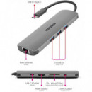 Docking Usb-c a HDMI + Gigabit Ethernet + 3,5 Mm Audio + 3X USB 3.1 + Lector Tarjeta  SITECOM