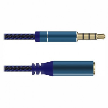 Cable Jack Macho - Hembra Met&aacute;lico 3,5MM de 4 Polos 3MTRS.  DIMELEC