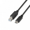 Cable Usb-c 2.0 Macho a Usb-b Macho 2MTRS.  AISENS