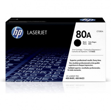 T&oacute;ner HP 80A Original Negro