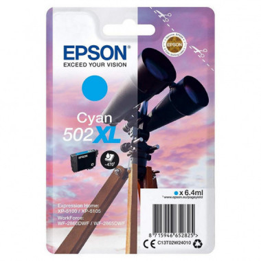 Tinta EPSON 502XL Cian