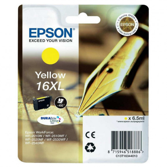 Tinta EPSON 16XL Amarillo Pluma