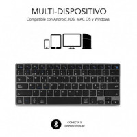 Teclado BLUETOOTH Aluminio Advance Compact  SUBBLIM