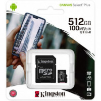 Tarjeta de Memoria Microsd KINGSTON Canvas Select Plus 512GB