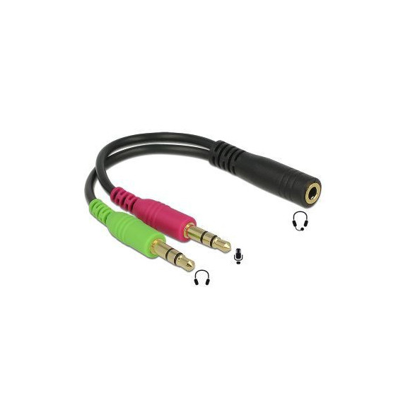Cable Jack 3.5mm H a 2 Jack 3.5mm (auricular y micro)