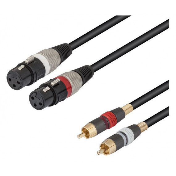 Cable 2XLR - Canon Hembra a 2RCA Macho  NIMO
