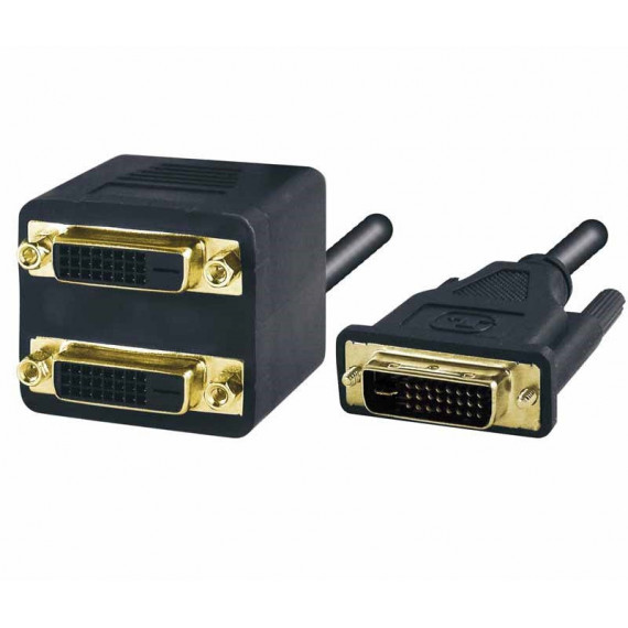 Adaptador Dvi-d Macho a 2 Dvi-d Hembra 20CM  NIMO