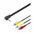 Cable 3RCA Macho a Jack 4PIN 3,5MM Macho  NIMO
