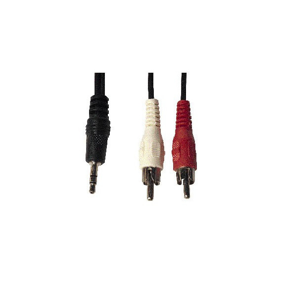 Cable 2RCA - Jack St 3,5 10MTS.  DIMELEC