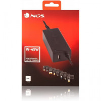 Alimentador Universal Automático 45W para Ordenador Portátil con Salida USB 5V-2A y 8 Adaptadores  NGS