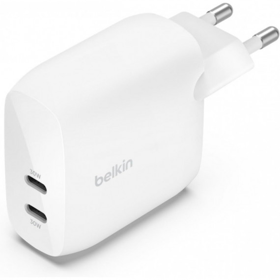 Cargador Casa BELKIN Boostcharge Doble Usb-c con Pps de 60 W