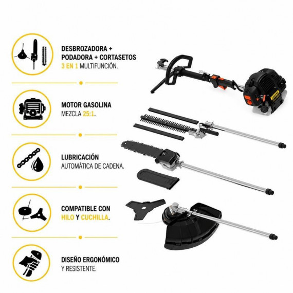 Desbrozadora Multifuncion + Podadora + Cortasetos 52CC TAKUMA - Guanxe Atlantic Marketplace