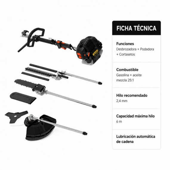Desbrozadora Multifuncion + Podadora + Cortasetos 52CC TAKUMA - Guanxe Atlantic Marketplace