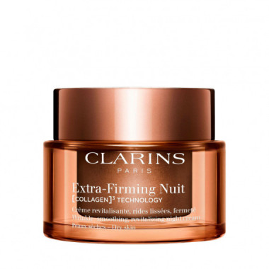 Clarins Extra-Firming Crema de noche reafirmante con tecnolog&iacute;a col&aacute;geno, 50ml