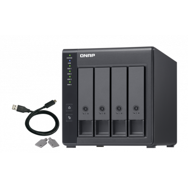 QNAP UNIDAD DE EXPANSION NAS 4 BAY TR-004 Caja de expansi&oacute;n de RAID USB 3.2 Gen 1 de 4 bah&iacute;as