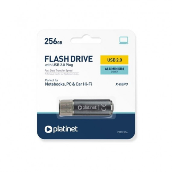 PLATINET PENDRIVE USB 2.0 X-DEPO 256GB NEGRO